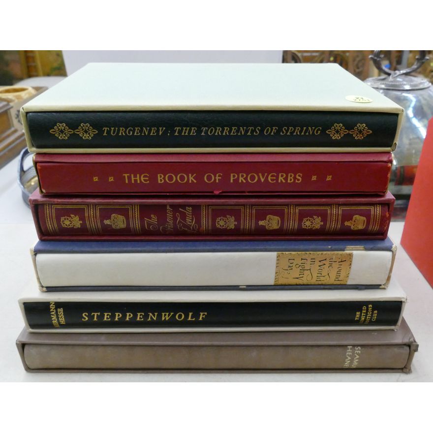 Stack 6pc Limited Editions Club Books in Slipcases