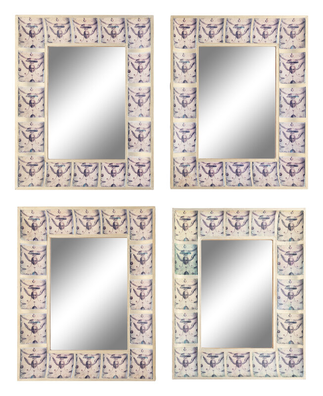 A Set of Four Branca Hand-Painted Mirrors