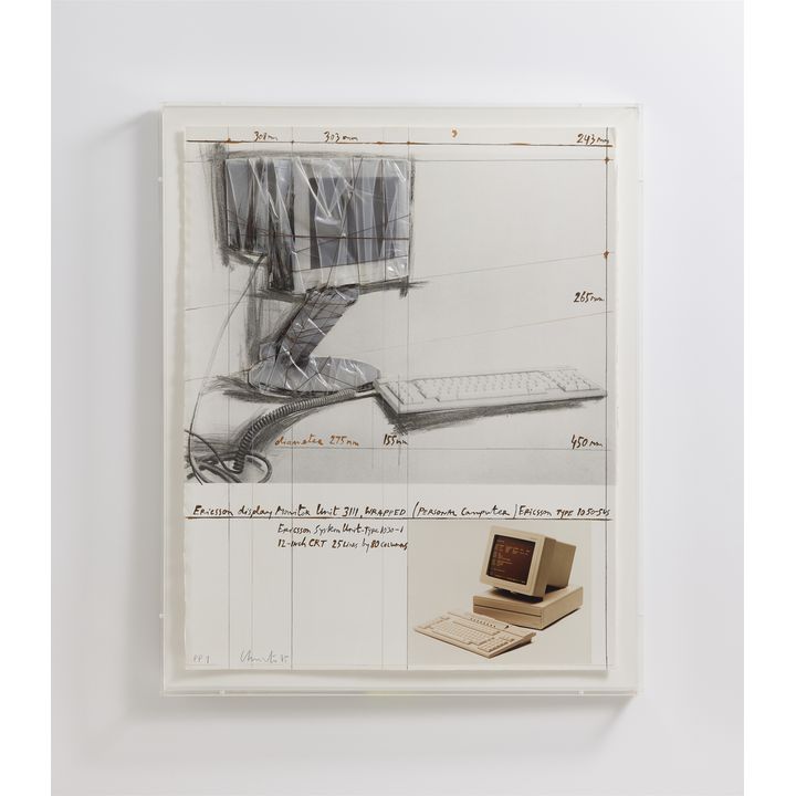 Christo Ericsson Display Monitor Unit 3111, Wrapped Project for Personal Computer 1985