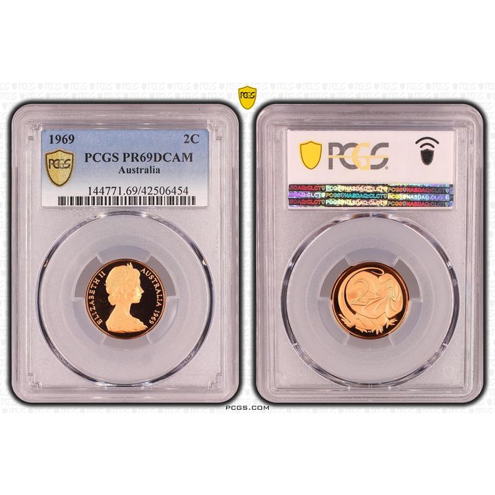 Elizabeth II, Two Cent, PR69DCAM , 1969