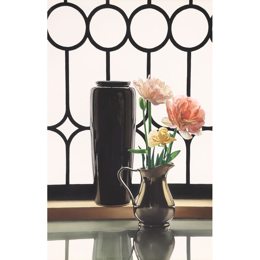 Robert DeVoe ''The Black Vase'' 1990 Watercolor