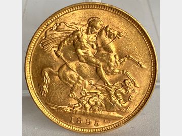 1895 VICTORIA OLD HEAD MELBOURNE GOLD SOVEREIGN