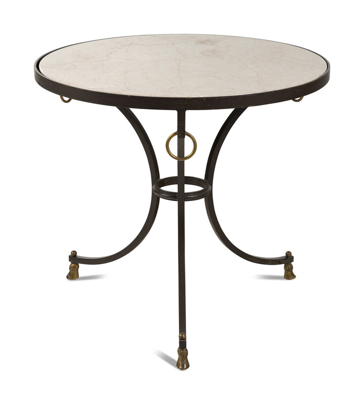 A Steel, Glass, and Marble Gueridon