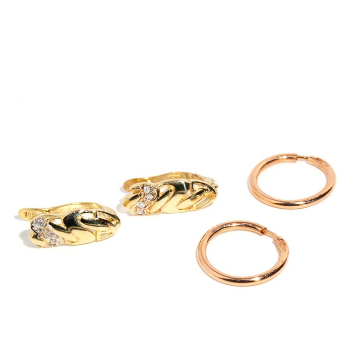 Two Pairs of Earrings 10 Carat & 14 Carat