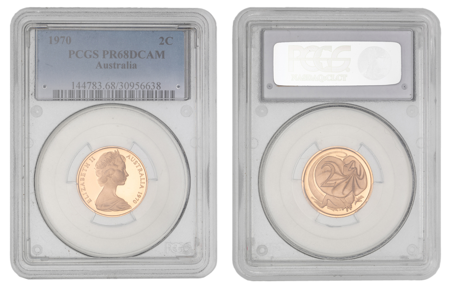 Elizabeth II, Two Cent, 1970, PCGS PR68DCAM