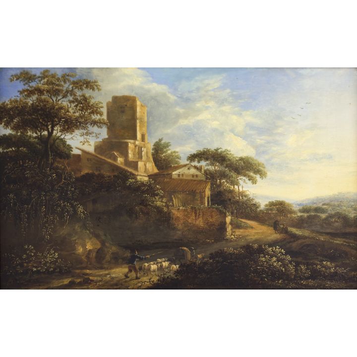 Pieter Jansz Van Asch ''The Old Castle'' 17th Cent. Oil