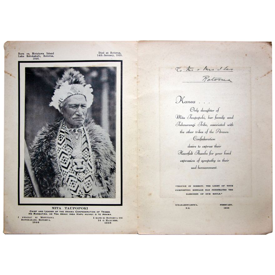 IN MEMORIAM, MITA TAUPOPOKI 1846-1935