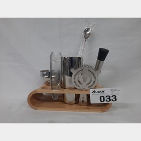2 PIECES STAINLESS STEEL COCKTAIL SHAKER BARTENDER TOOL KIT 12 PIECE SET - KN-29