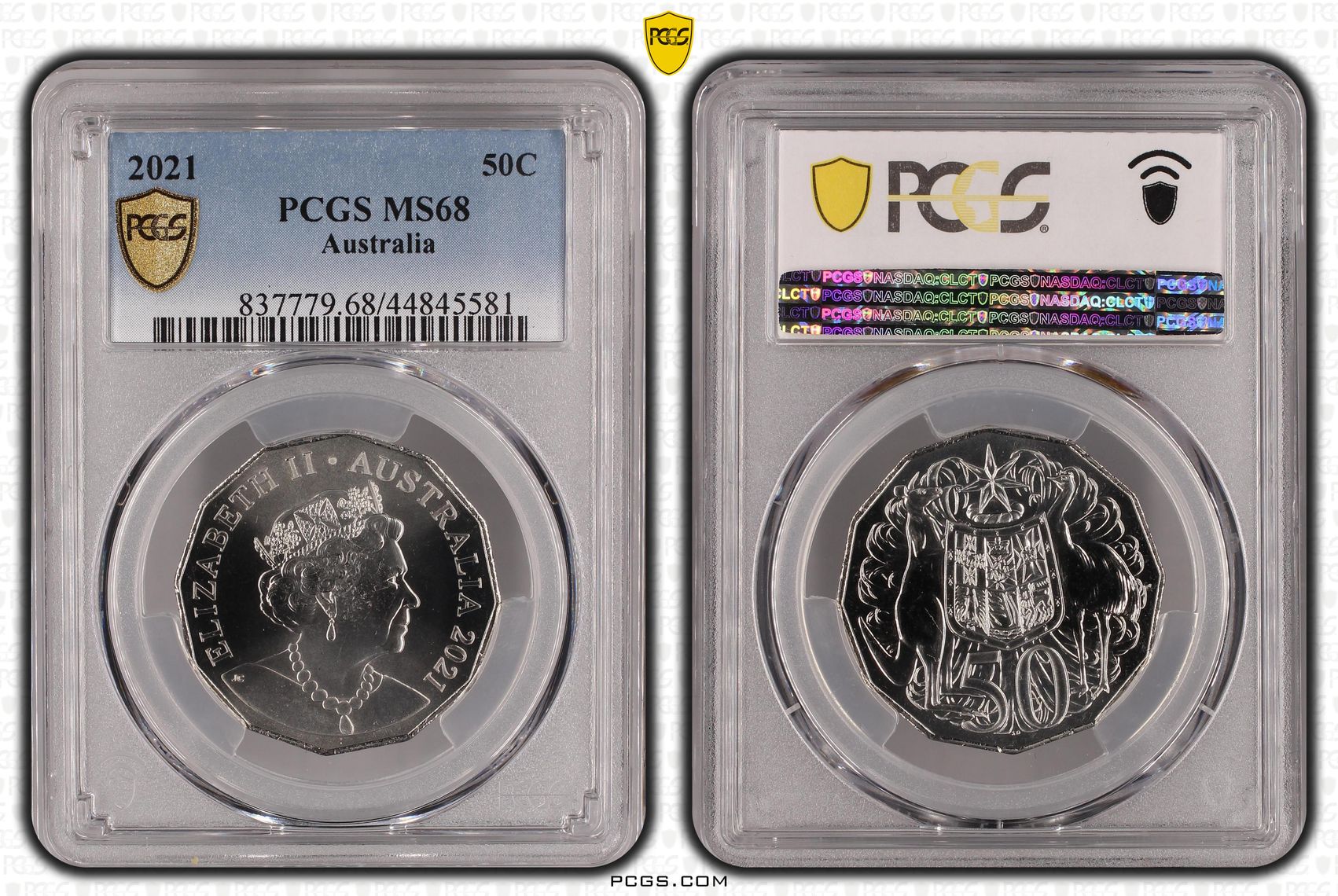 Fifty Cent, 2021, PCGS MS 68
