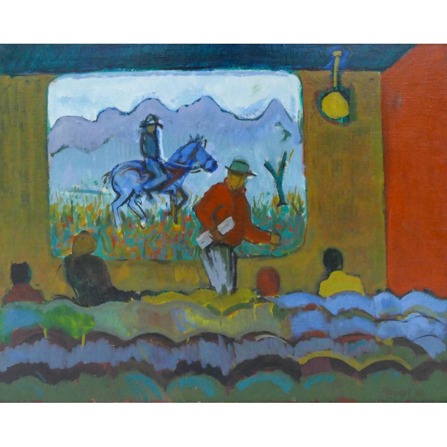 Hank Kowert ''Movie Theater Interior'' 1958 Oil