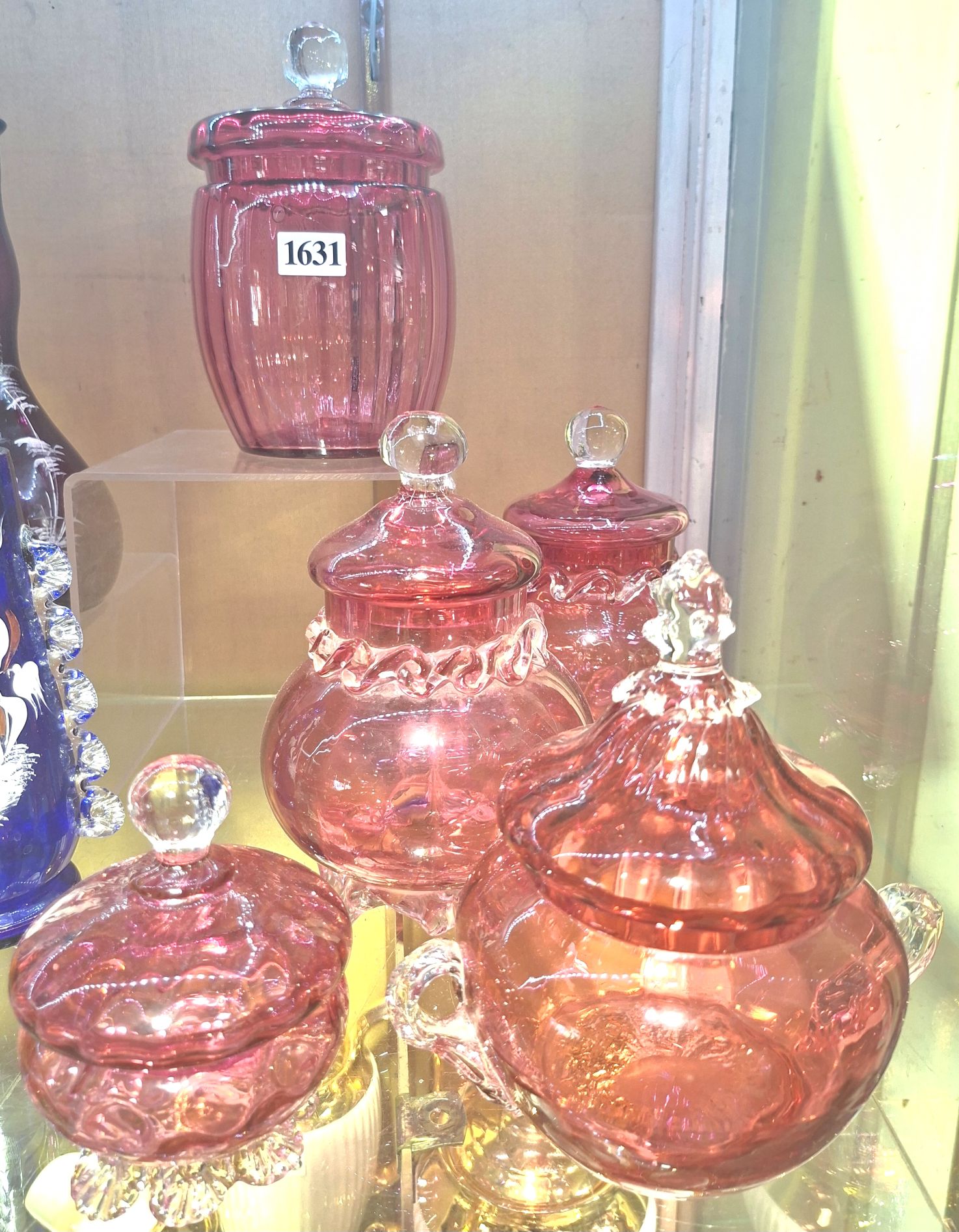 Cranberry Glass Jars