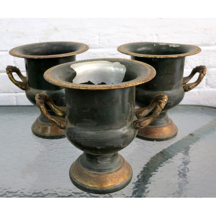 SET OF 3 CAMPANA VASES,