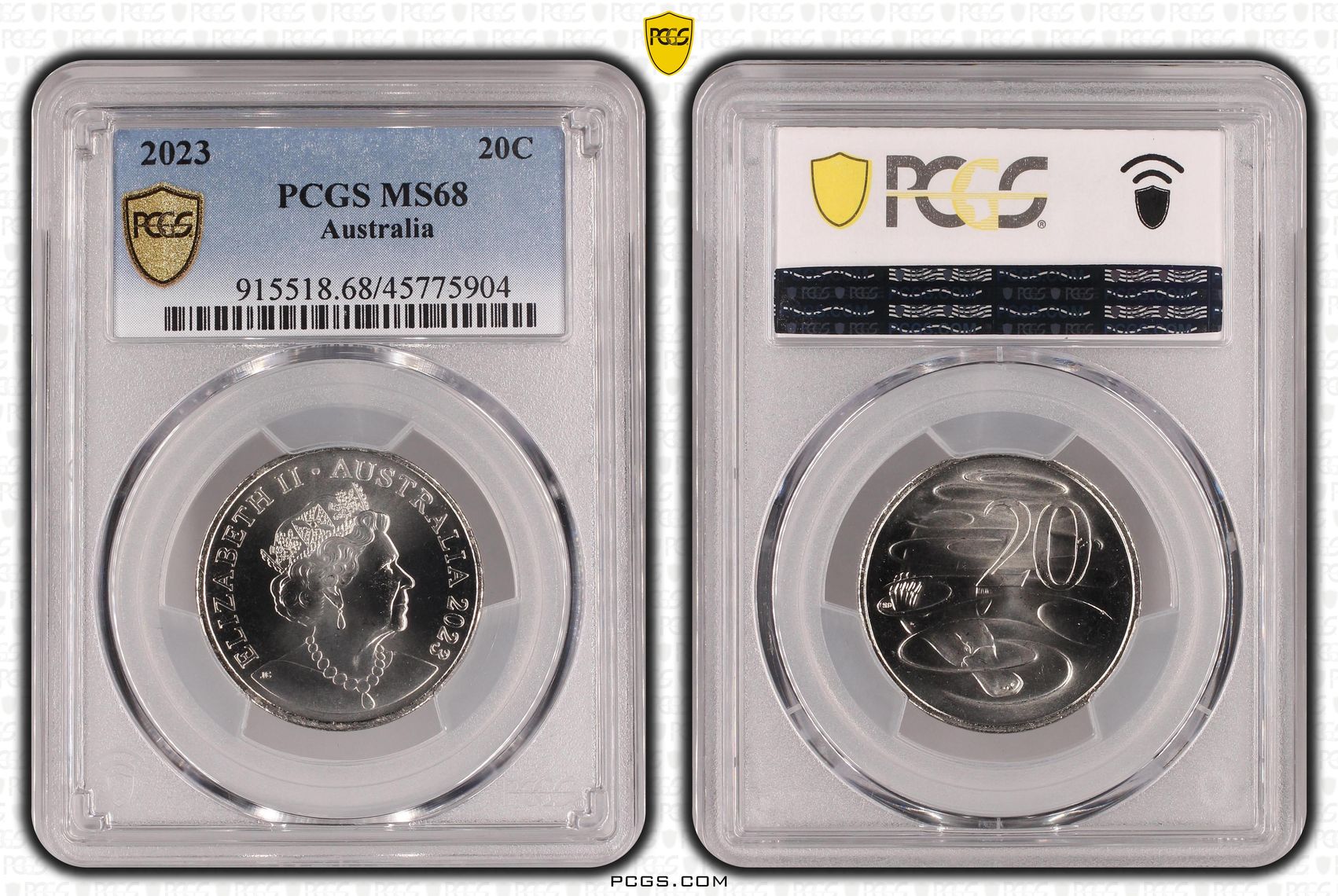 Twenty Cent, 2023, PCGS MS68