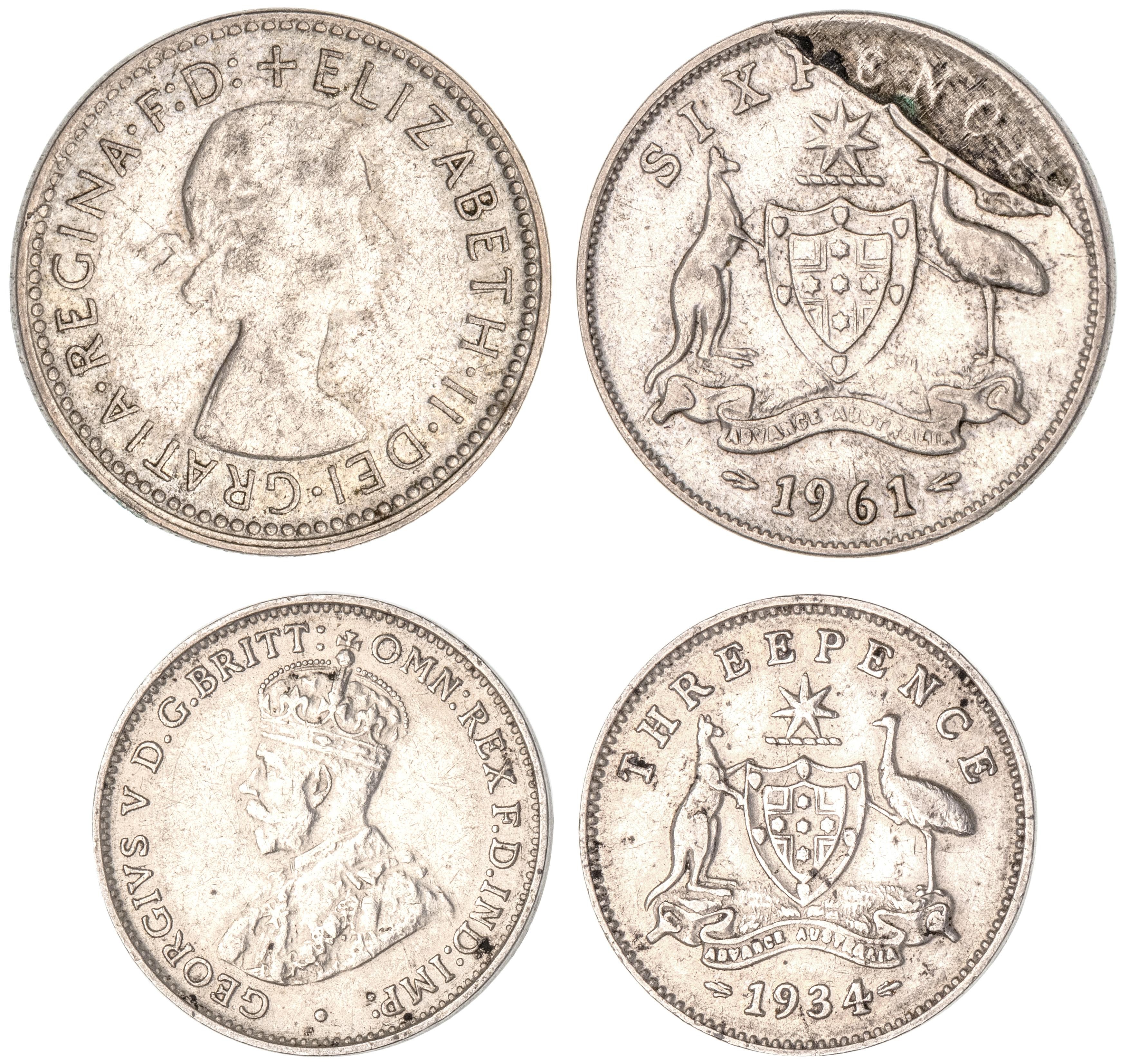 Elizabeth II, Sixpence, 1961, VF
