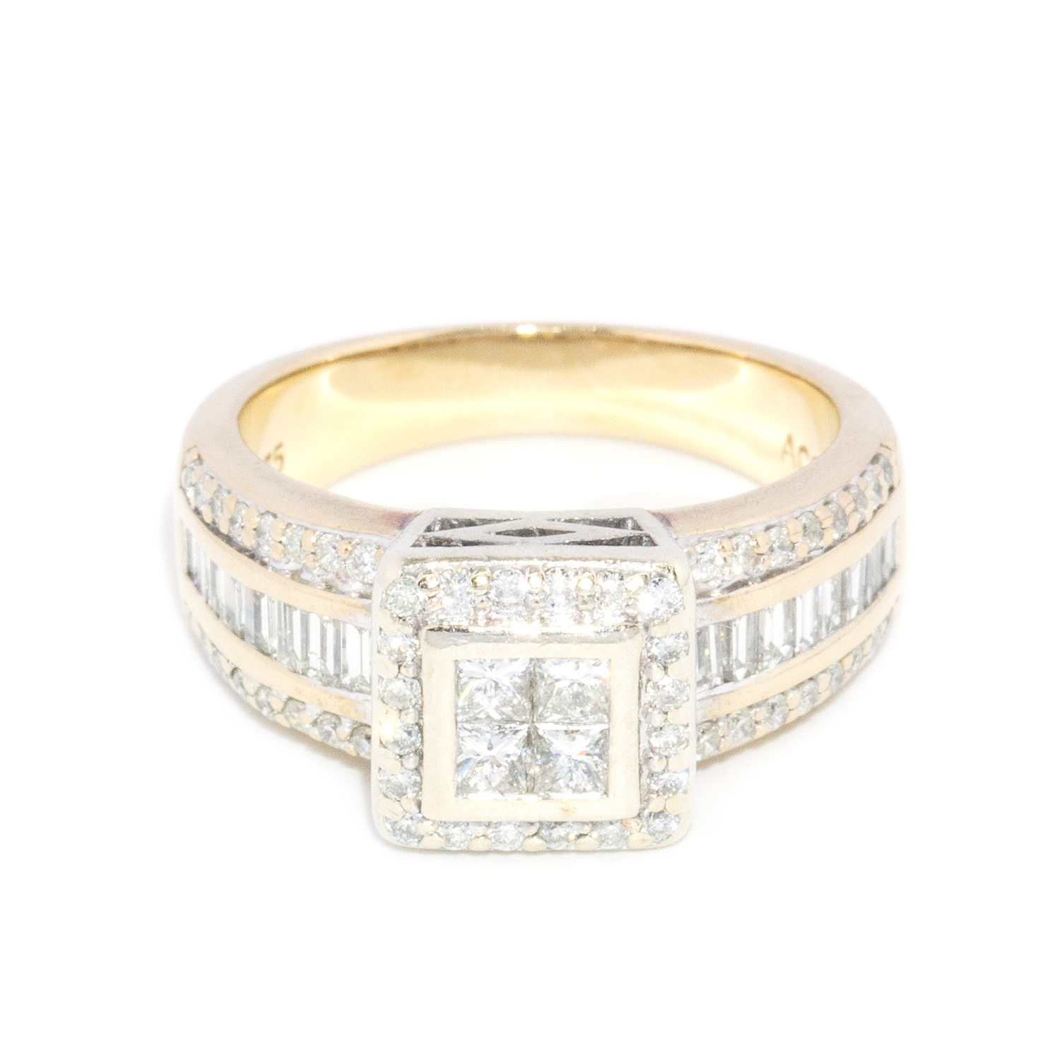 9 carat gold diamond ring