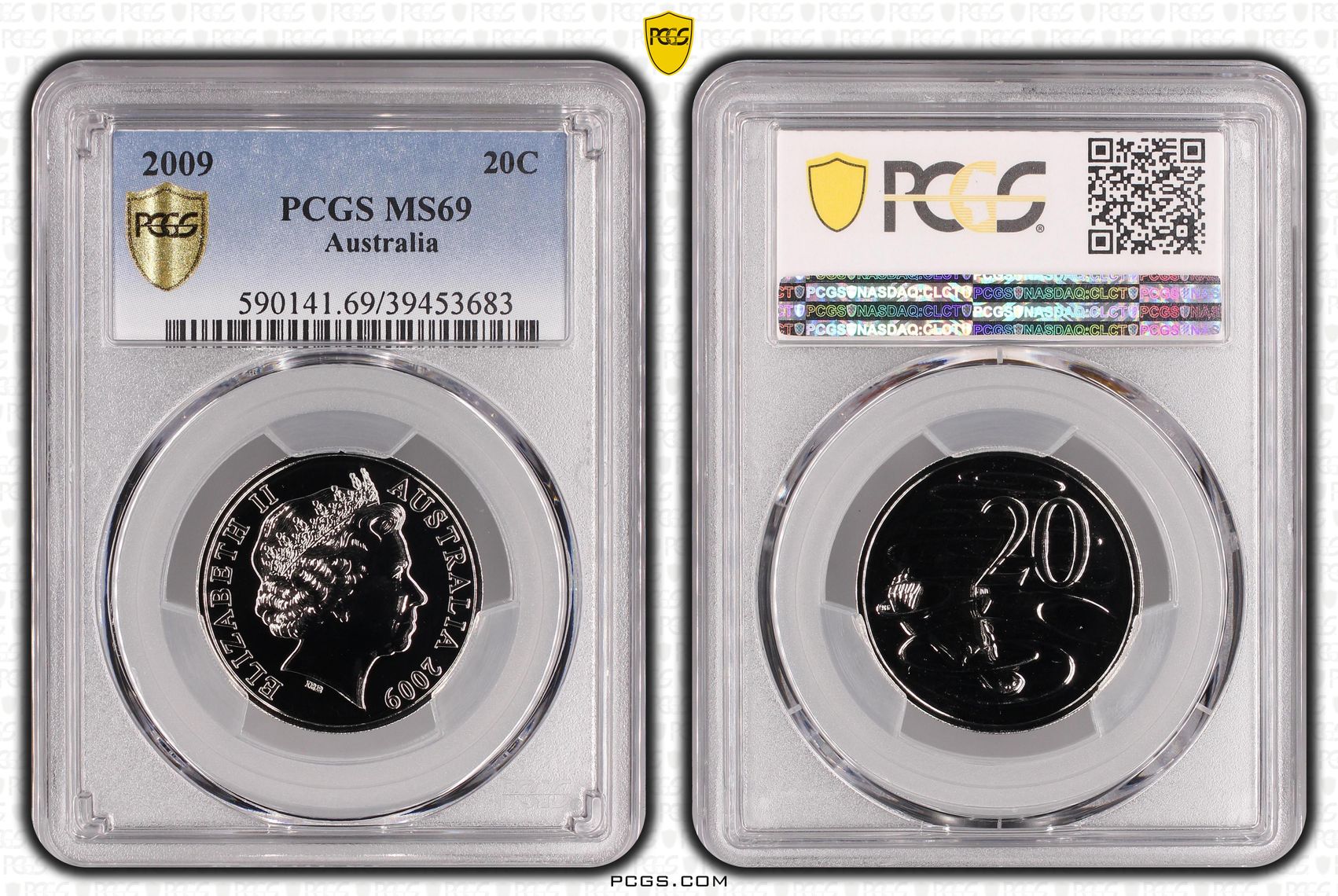 2009 Australia Twenty Cent, 20c PCGS - MS69 -683