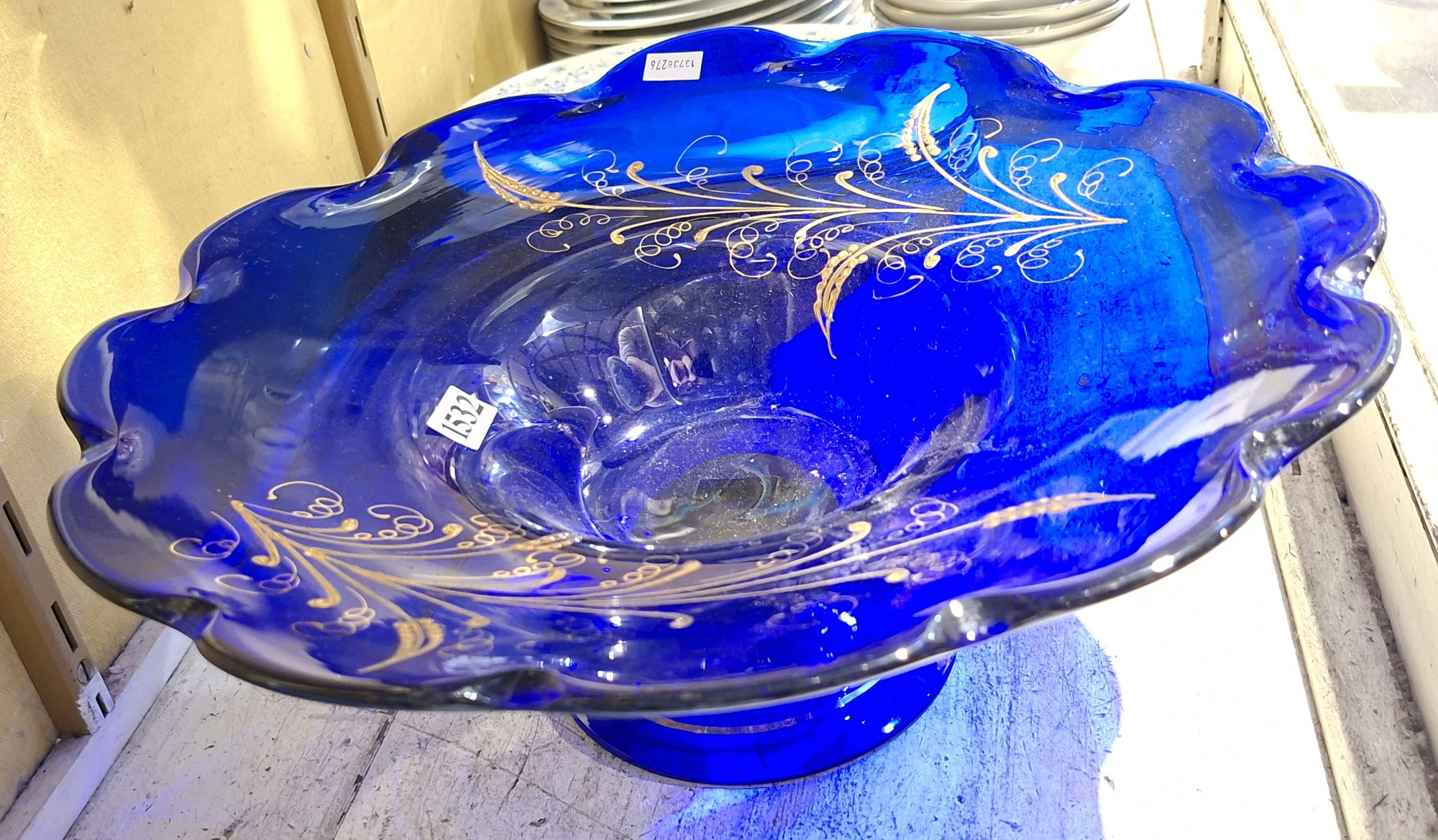 Cobalt Blue Raised Serving Dish