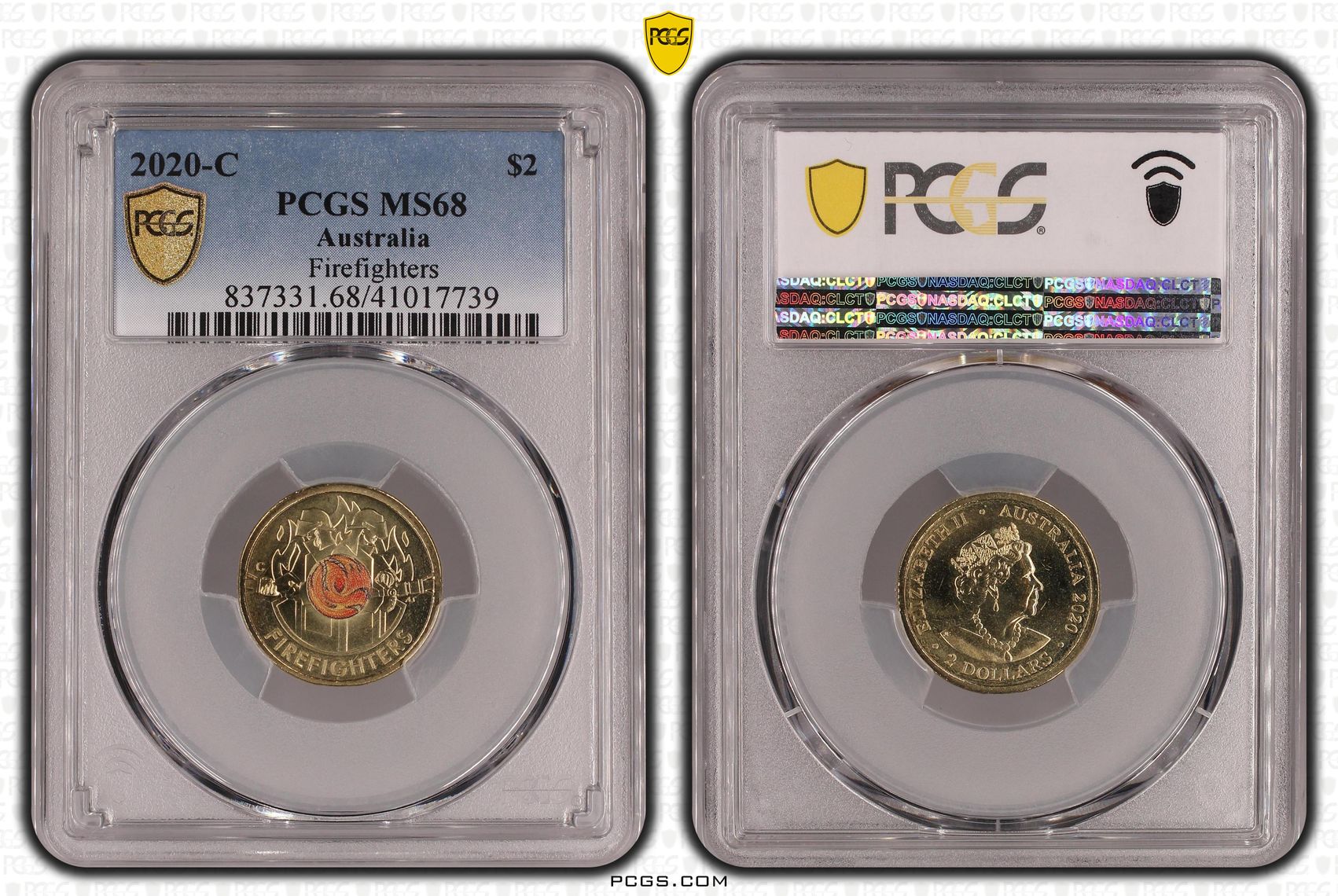 Elizabeth II, Firefighters, Two Dollar, MS68 , 2020-C