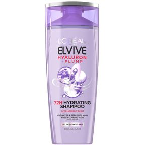 L'OREAL PARIS ELVIVE HYALURON PLUMP HYDRATING SHAMPOO FOR DEHYDRATED, DRY HAIR INFUSED WITH HYALURONIC ACID CARE COMPLEX, PARABEN-