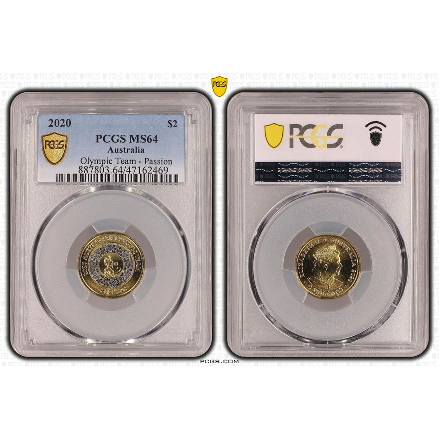 Olympic Team - Passion, Two Dollar, 2020, PCGS MS 64