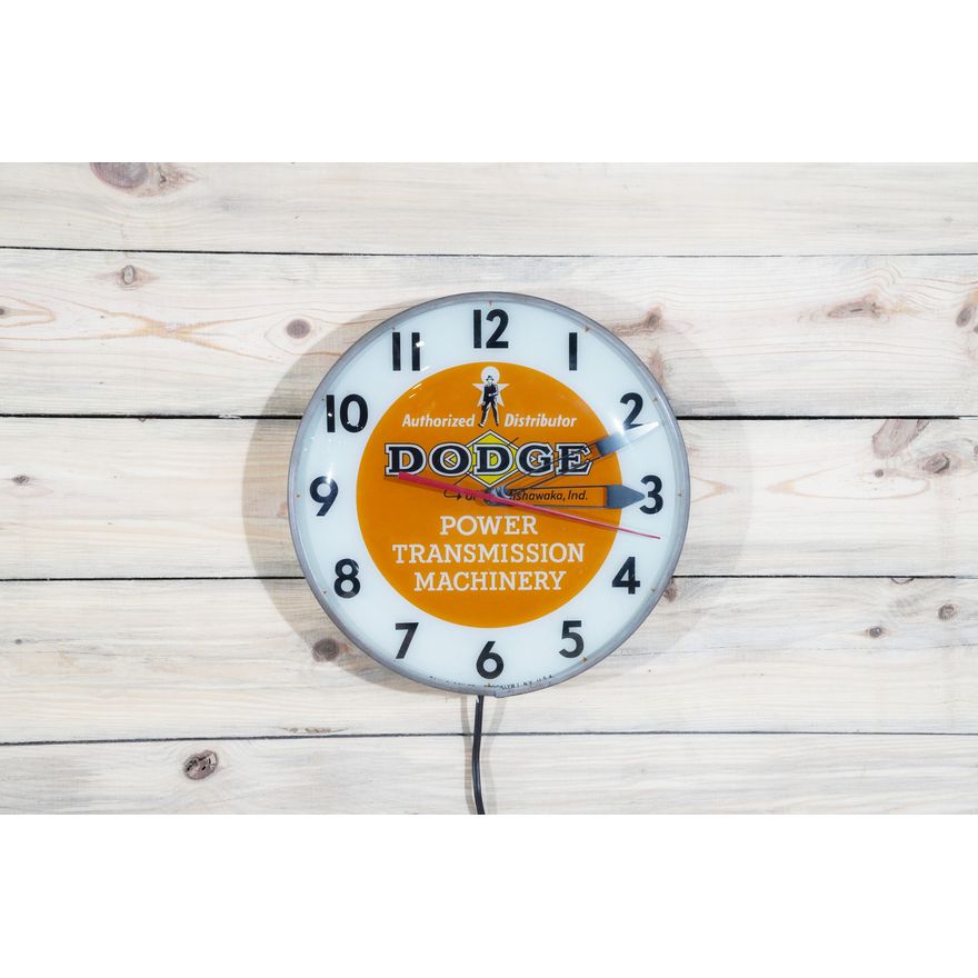 Dodge Power Transmission Machinery Lighted Pam Clock