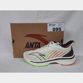 ANTA MEN S RUN FAR FLASHEDGE RUNNING SHOES - BEIGE/BLACK /ORANGE /GREEN MEN UK 8 -