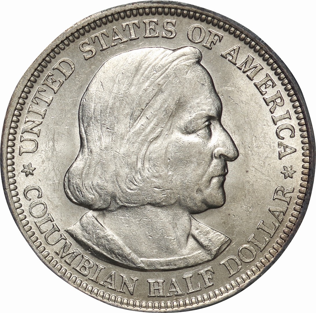 アメリカ-USA. Silver. 50セント(Cents). シカゴ・コロンブス万国博覧 