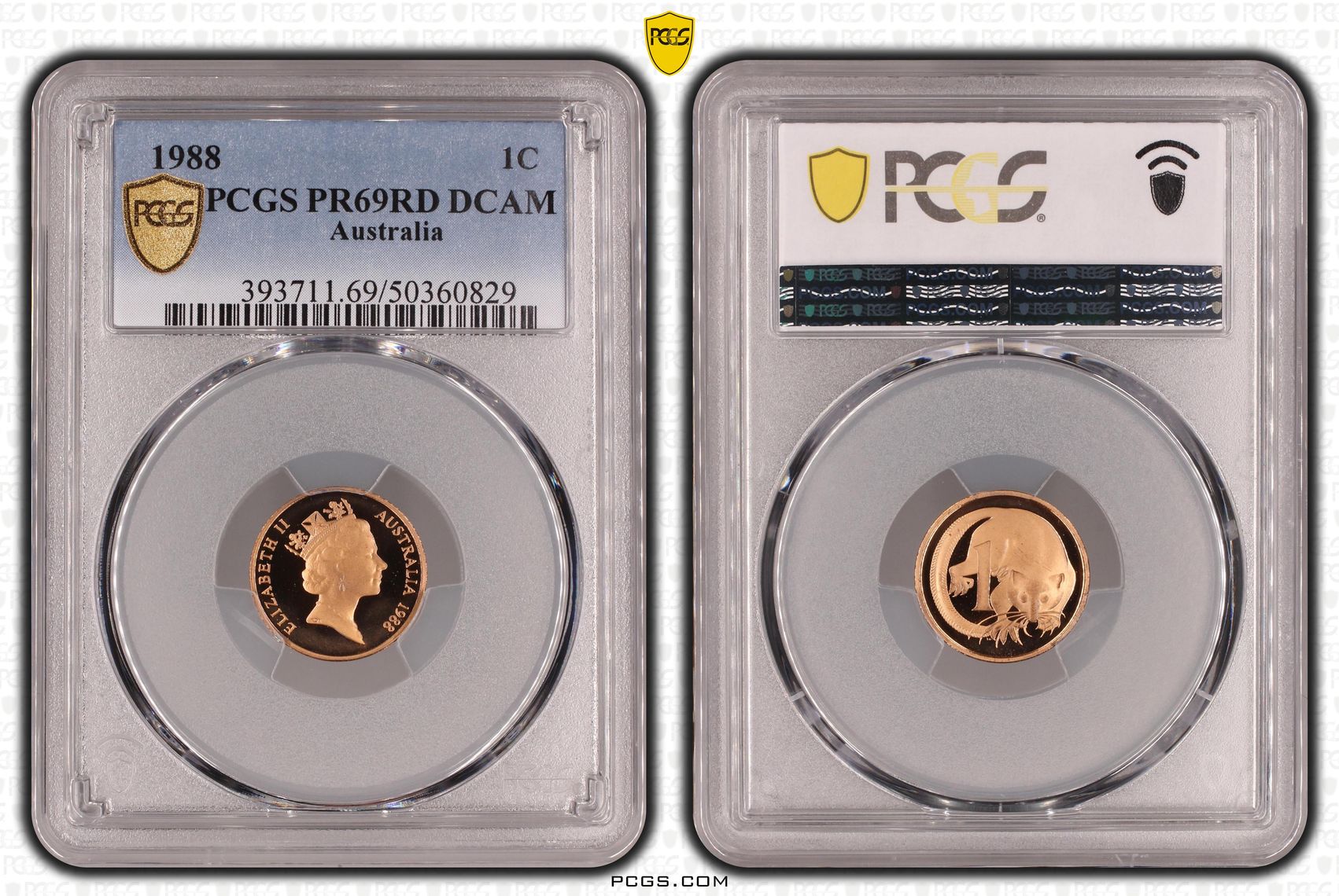 One Cent, 1988, Pcgs Pr69dcam