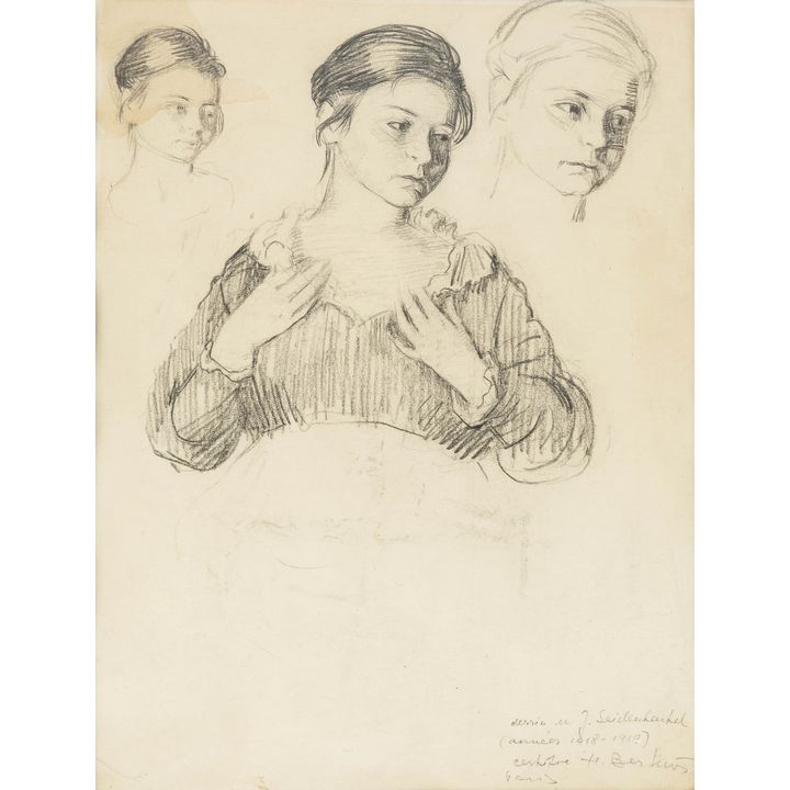 Józef Seidenbeutel | Studium głowy kobiety, 1918/1919