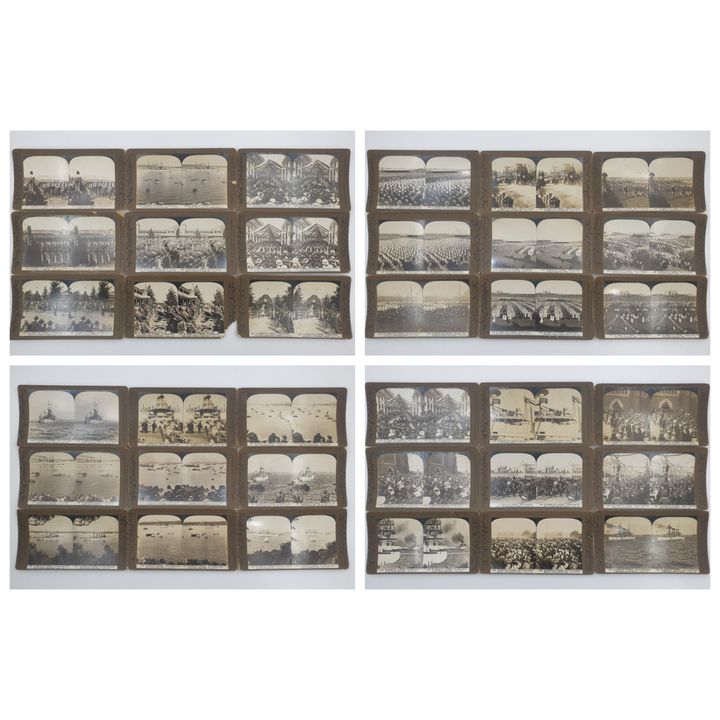 Stereograph Cards - US Fleet (x36)