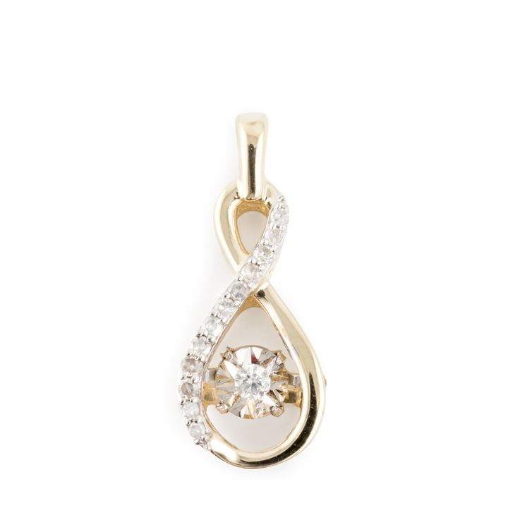 9ct Gold Diamond Pendant