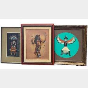 Three Original Watercolors By Raymond Naha