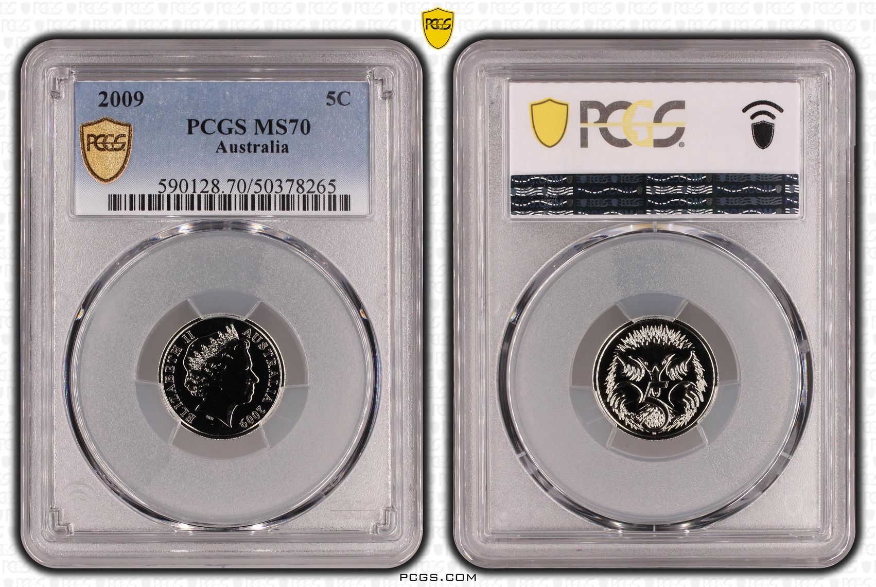 POP 7/0, Five Cent, 2009, PCGS MS70