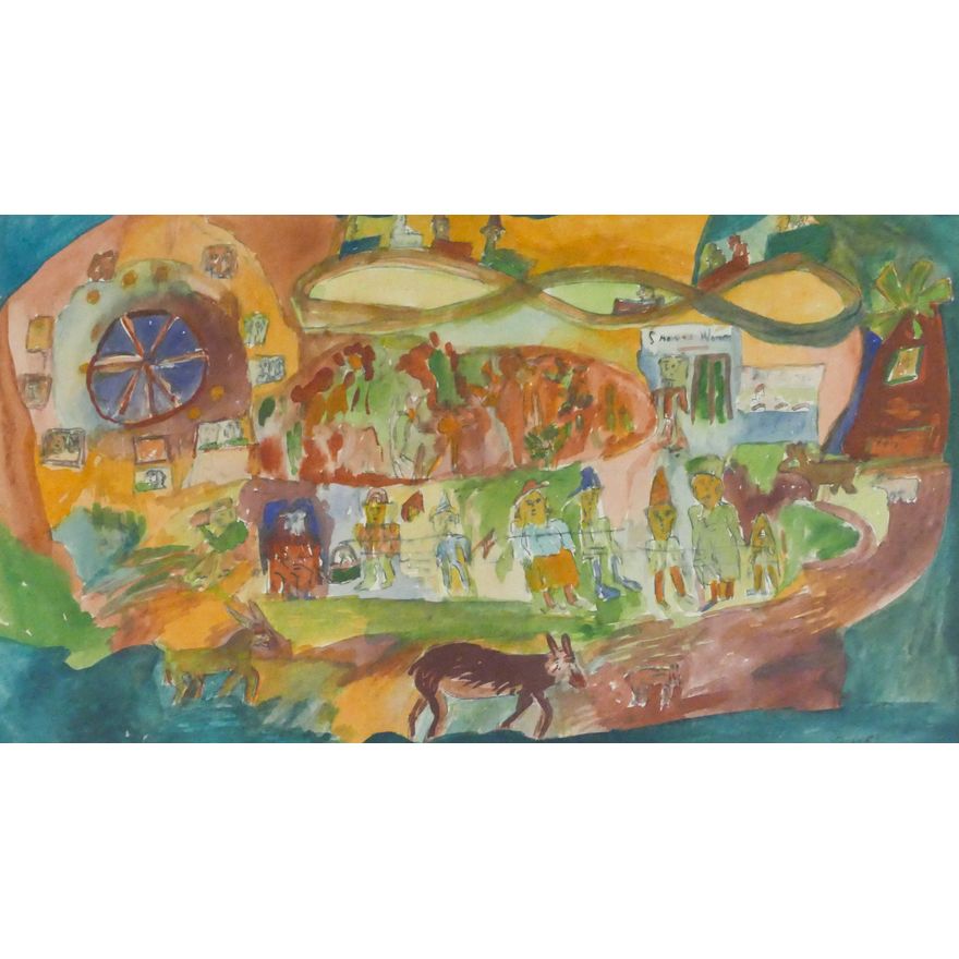 Pehr Hallsten ''Circus'' 1953 Tempera