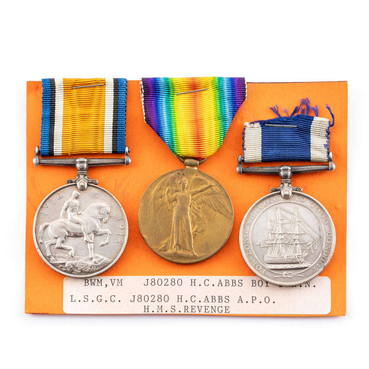 Great Britain, R.N L.S.G.C, WWI group of three., WWI,