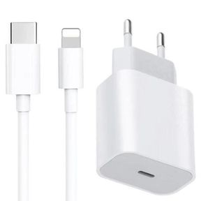 25W USB C Fast Charging Adapter and Lightning Cable for iPhone |