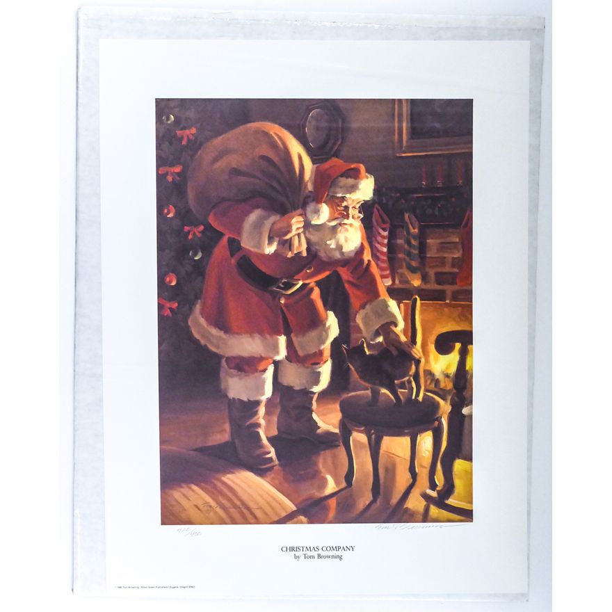 Tom Browning ''Christmas Company'' S/N 1990 Print Sheet 19.25''x15.25''.