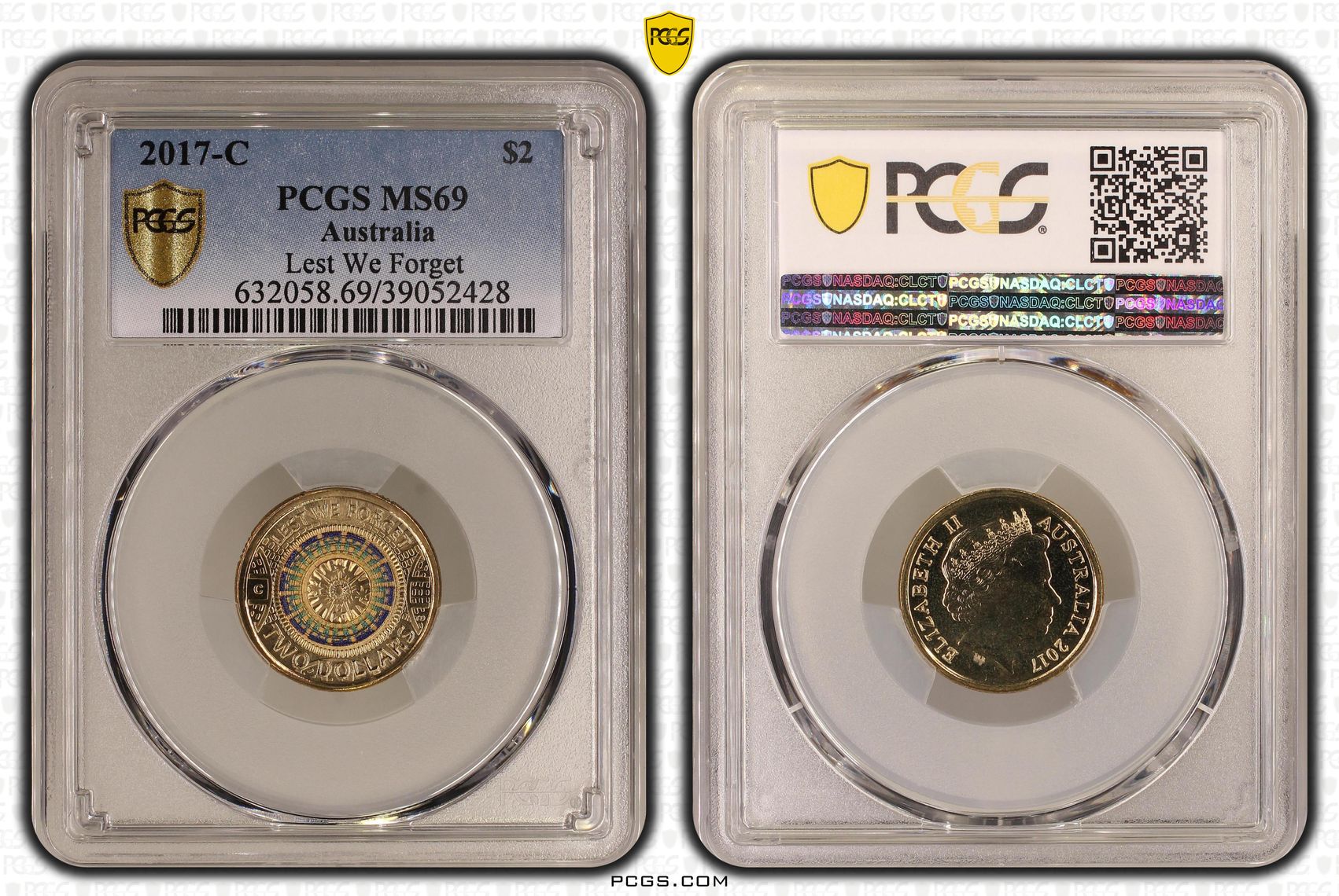 Lest We Forget Colorized, Two Dollar, 2017-C, PCGS MS69