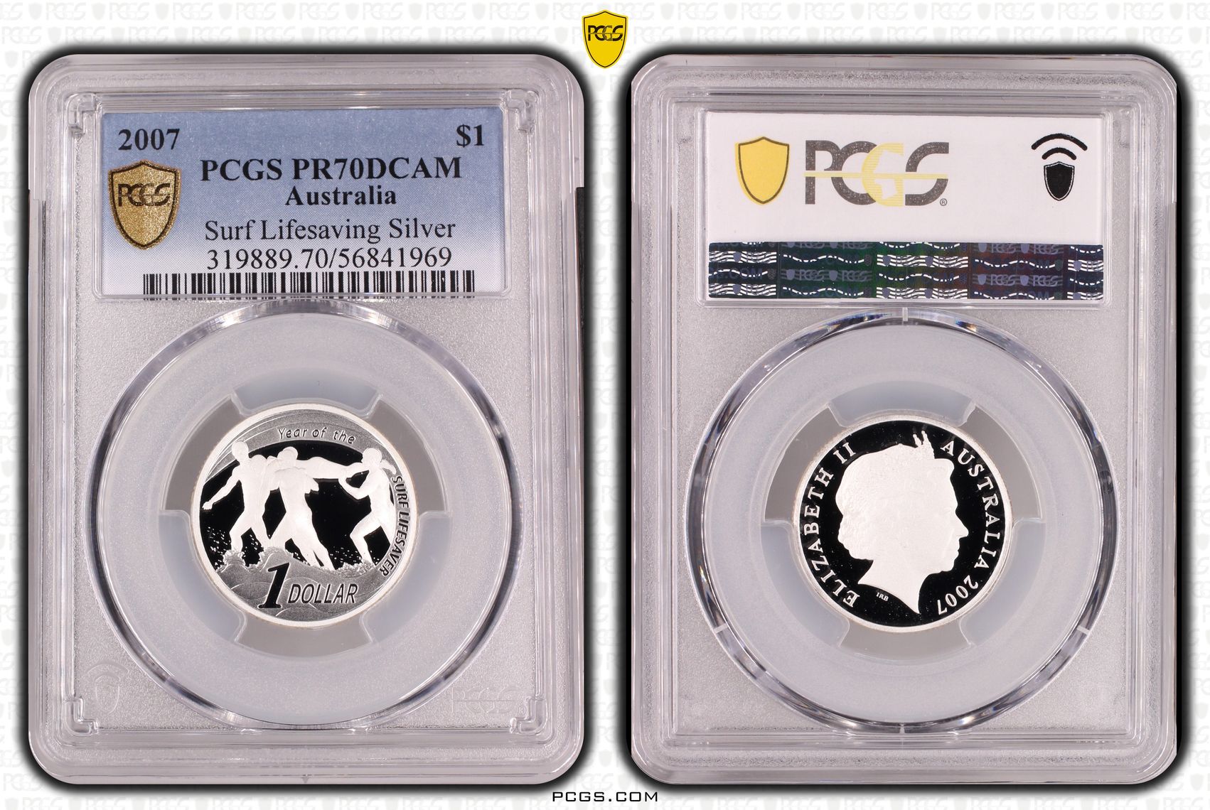 Surf Lifesaving Silver, 10/0, One Dollar, 2007, PR70DCAM