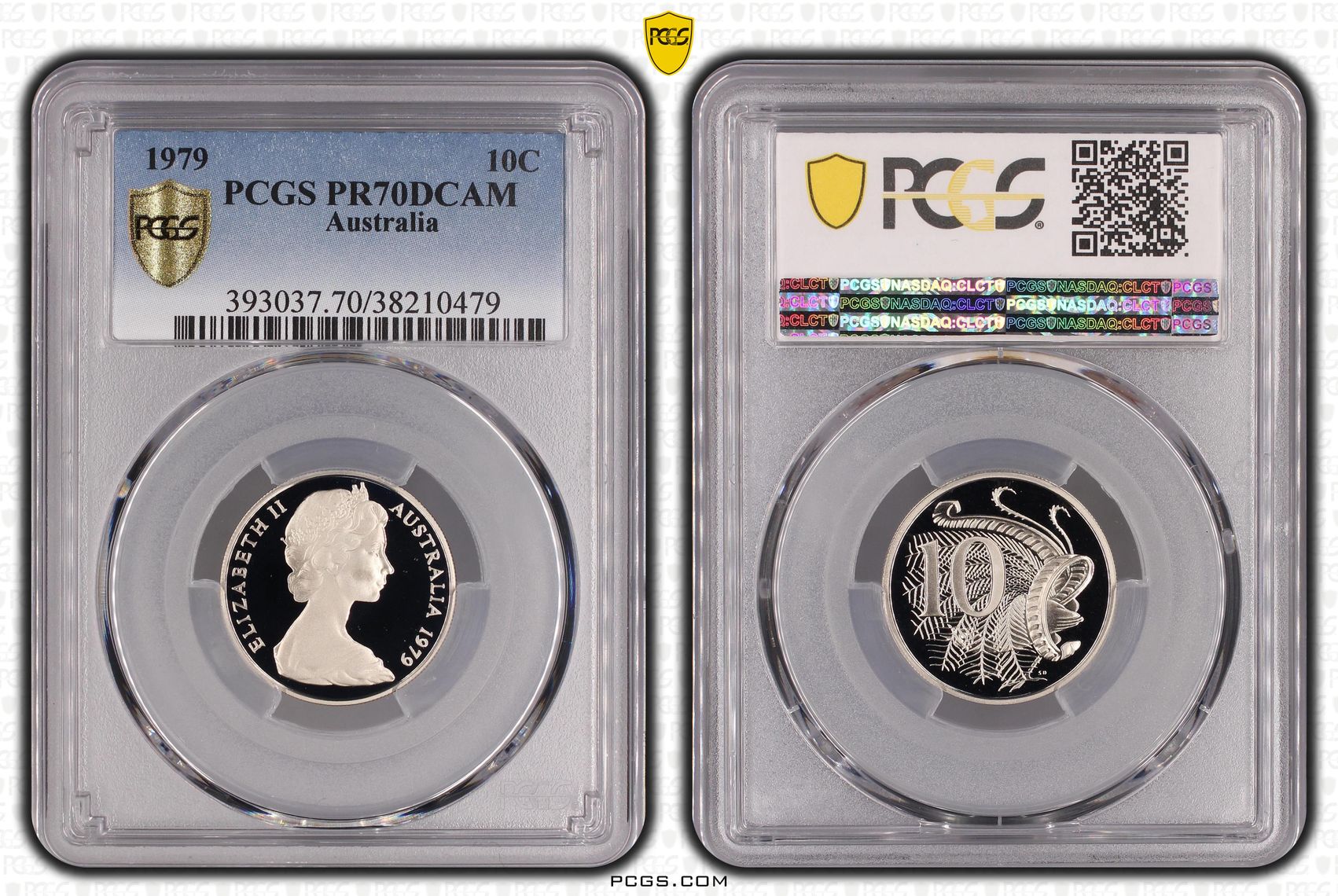 116 · 1979 Australia Ten Cent, 10c PCGS - PR70DCAM POP 12/0 -479