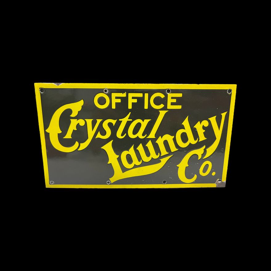 Office Crystal Laundry Porcelain Sign