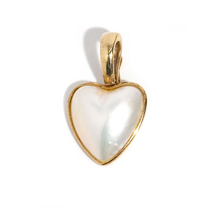 Heart Shape Mabe Pearl Enhancer Pendant