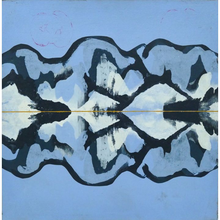 Neil Meitzler ''Reflected Landscape'' 1967 Oil on Canvas 18''x18''