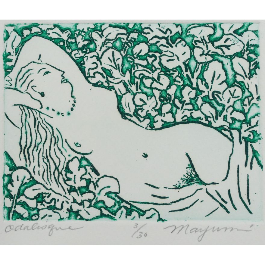 Mayumi Oda ''Odalisque'' (Green) 1983 Etching