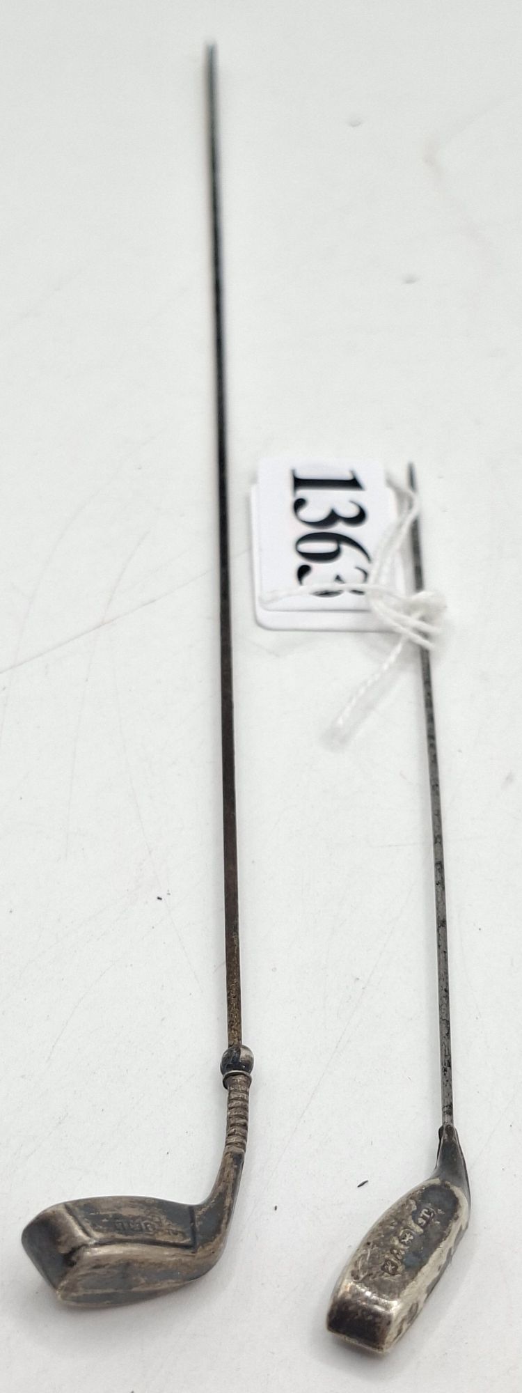 Two Silver Antique Hat Pins
