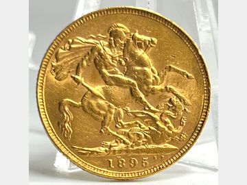 1895 VICTORIA LONDON MINT OLD HEAD SOVEREIGN