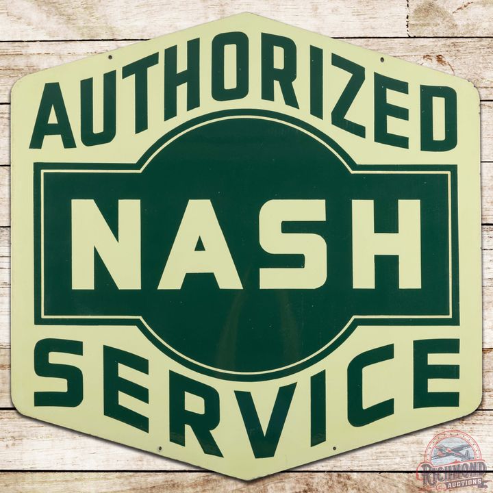 Nash Authorized Service DS Porcelain Sign