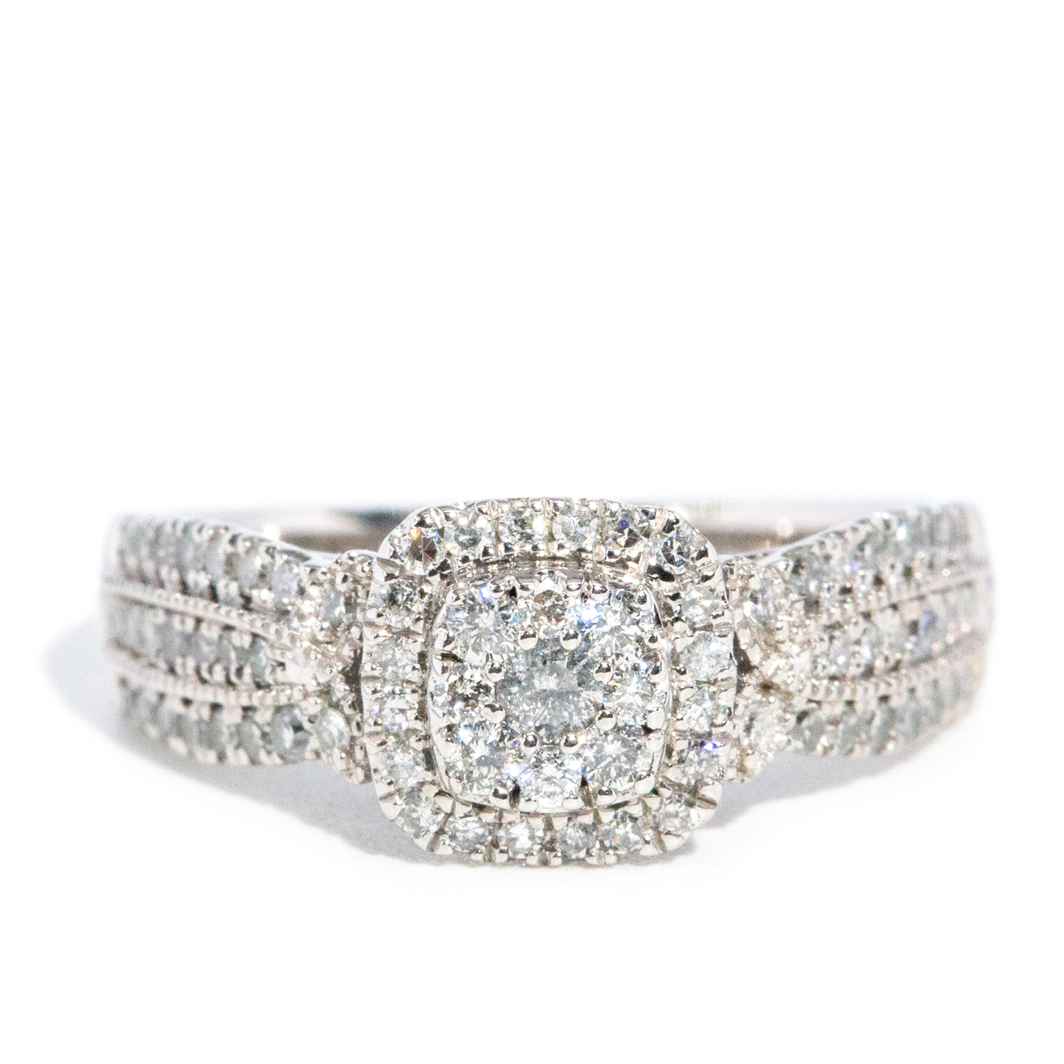 0.50 Carat Diamond Cluster Ring in 10ct Gold