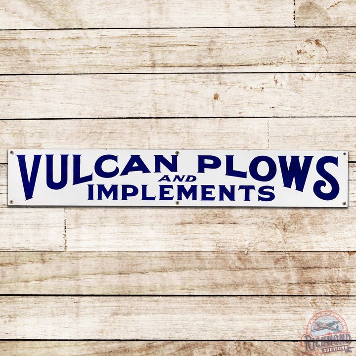 Vulcan Plows and Implements SS Porcelain Sign