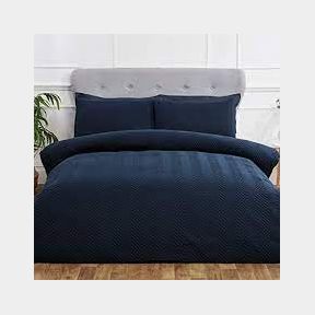 I Saw it First - Navy Chevron Pinsonic Duvet Cover Set - Blue - Double | SM 51679/3801 B6 (S2)